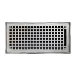 Naiture 2-1/4" x 10" Solid Brass Floor Register Mission Style Chrome Finish