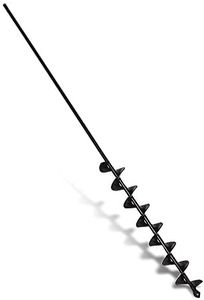 32" x 2" Extended Length Garden Auger Drill Bit for Planting Bulb & Bedding Plant Auger 100% Solid Barrel-No Need to Squat Post Hole Digger for 3/8" Hex Drive Drill- Earth Auger Bulb Planter Tool