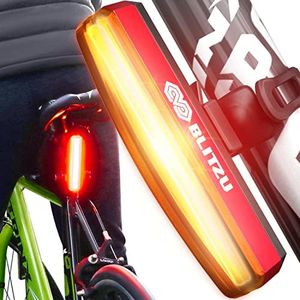 BLITZU 2024 Cyborg 200T Bike Lights Taillight USB-C Rechargeable LED Rear Bicycle Light for Night Riding, Cycling Safety Reflector Accessories, Powerful Back Light for Men, Women, Kids.