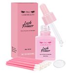 Lash Primer for Eyelash Extensions, 15ML Eyelash Primer, Lash Extension Primer Pre-Treatment Protein Oil Remover Clean Natural Lashes Increase Glue Bonding Retention Special Dropper (Clear, 15ml)