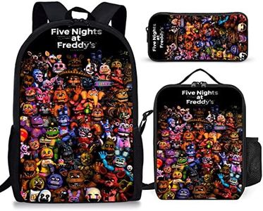 MVYNUL School Backpack Set with Lunch Bag and Pencil Case Insulated Cooler Lunch Box Lightweight (01)