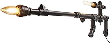 GUTE Industrial Pipe Gun Lamp Sniper Wall Art Display Pipe Design - Steampunk - Bedroom Living Room Office Home Decor Lighting Decoration Lights Lantern Gifts Patriots, US Army, Christian 38" L