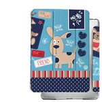 DuraSafe Cases for iPad 9.7 5th 6th Gen Air 1st 2nd Generation [iPad 5 6 Air 1 2] A1893 A1822 A1566 MH2V2HN/A Shock Proof Magnetic Dual Angle Stand with Honeycomb Pattern Printed Cover - Puppy Friend