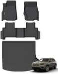 Binmotor-Floor Mats Cargo Liner for Jeep Grand Cherokee 2022 2023 2024(Not for WK or Grand Cherokee L), All Weather Car Floor Mats for Grand Cherokee Cargo Mat Trunk Mat Trunk Liner Grand Cherokee