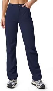 Willit Womens Hiking Pants Quick Dry Lightweight Stretch Travel Pants with Pockets UPF 50+ Water-Resistant Curvy Fit 31" Navy 6