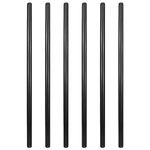 GeilSpace 6 Pack 1/2" × 36" Pre-Cut Black Metal Pipe, Industrial Steel Fits Standard Half Inch Black Threaded Pipes and Fittings - Vintage DIY Industrial Shelving (1/2" × 36", Black)