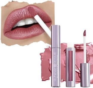 Runway Rogue Pearl Glam Shimmer Liquid Lipstick, Long Wear Pale-Mauve Lip Color with Gold and Silver Shimmer, ‘Boss Babe’