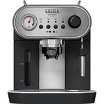 Gaggia Carezza Deluxe Manual Espresso Coffee Machine and Cappuccino Maker - Black/Grey