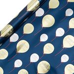 Glick Luxury Roll Wrap, Navy Happy Birthday Wrapping Paper, Perfect for Gift Wrapping, Birthday Navy Wrapping Paper, Wrapping Paper Birthday Balloons, 2M x 700MM, Blue