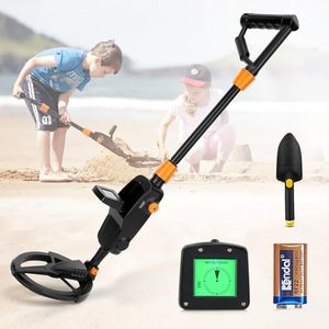 Sunowl Detecteur Metaux Enfant avec écran LCD et Sonore, Détecteurs de Métaux pour Enfants Haute Sensibilité avec Bobine de Recherche étanche pour la Recherche de Métaux