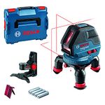 Bosch Professional Laser Level GLL 3-50 (red laser, interior, working range: 10 m, 4 x battery AA, turning mount, BM1 mount, L-BOXX)