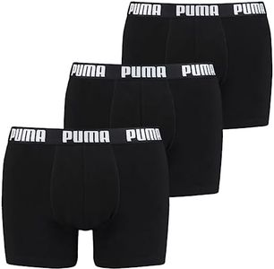 PUMA Men's Everyday Boxer Briefs, Black, XL