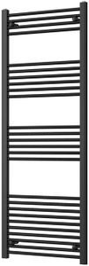 Heated Straight Black Towel Rail - For Luxurious Bathrooms - Efficient Towel Warmer & Storage Rack - Bathroom Radiator Towel Rail with Stylish Towel Holder - Easy Installation - H1600mm x W600mm