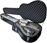 Discreet Lockable Concealment Guitar Hard Case & Diversion Safe Double Pick & Pluck Thick Foam Durable Travel Bag with Multi-Purpose Hidden Storage with Egg Crate Padding for Ultimate Protection