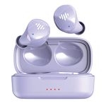 iLuv TB100 Purple Wireless Earbuds Cordless in-Ear Bluetooth 5.0 with Hands-Free Call MEMS Microphone, IPX6 Waterproof Protection, Long Playtime; Includes Compact Charging Case & 4 Ear Tips
