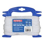 Faithfull FAIRW6020H White Braided Poly Rope 6mm Dia x 20M 60kg Max Load Breaking Strain 200kg