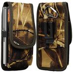 Takfox Phone Holster for Samsung Galaxy S24 Ultra S23 Plus S22 S21 S20 S10 S9 Note 20 A35 A15 A55 A14 A23 G Power G Stylus 5G 2024 Nylon Cell Phone Case Belt Holder for Men Carrying Phone Pouch,Camo