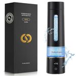 PUREPEBRIX Hydrogen Water Bottle – Up to 8100 PPB H2 Rich Portable Generator with OLED Display – Rechargeable, SPE/PEM Technology, H2 Certified – Ideal for Home, Office, Travel & Fitness (Black)