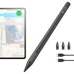 ESR Geo iPad Pencil Findmy for Apple Pencil Compatible with iPad 2018-2025,iPad Pencil Pro with Easy Shortcuts for iPad 11/10/9/8 & Air 13/11 & Pro 12.9/13/11 & Mini 7/6/5,Black(No Wireless Charging)