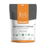 Just Jaivik USDA Certified Organic Arrowroot Powder - Gluten Free, Non GMO, Vegan Friendly, Natural Thickening Agent for Cooking and Baking