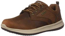 Skechers Men's Delson Antigo Oxfords, Dark Brown Leather, 9 UK