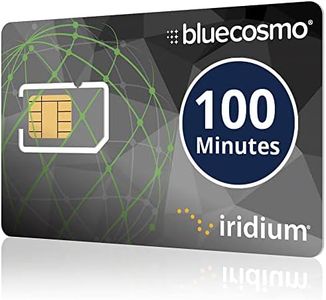 BlueCosmo Iridium 100 Min Prepaid Global SIM Card - Satellite Phone Airtime - 30 Day Expiry - No Activation Fee – No Monthly Fee - Refillable - Rollover - Easy 24/7 Online Activation and Refills