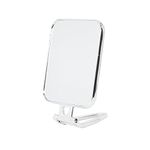 Naapesi Makeup Mirror with Stand, Vanity Mirror Hand Mirror Travel Handheld Mirror Double Sided 270 Degree Swivel Foldable Table Desk Counter top Mirror Bathroom Shaving Make Up Mirror (silver)