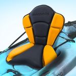 Montekin Thickened Kayak Seat with Back Support, Sit On Top Cushioned Canoe Backrest Molded Foam Seat for SUP Paddle Board Fishing Boat Long Trip (Black Orange)