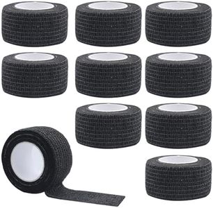 10 Rollos Vendas Cohesivas 2.5cm*4,5m,Cinta Cohesiva,Venda Autoadhesiva,Tape Crossfit,Venda Cohesiva,Venda Elastica Adhesiva,Tape Crossfit Dedos,Vendaje Elástico Cohesivo,Negro