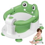 Baby Bath Seat, Baby Bath Chair with Non-Slip Suction Cups and Lockable Guardrail, Sit Up Bathtub Seat with Soft Cushion, Baby Summer Essentials for Newborn Toddler Infant 6 Months Up