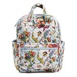 Vera Bradley Women's Cotton Campus Totepack Backpack, Sea Air Floral - Recycled Cotton, One Size, Sea Air Floral - Recycled Cotton, One Size