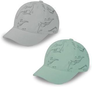 GURJIAXI 2 Packs Toddler Baseball Hat Baby Baseball Cap Kids Boys Girls Dinosaur Hats Infant Baseball Cap 0-6T Gray Dino&Green Dino L