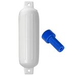 Polyform G-3 Twin Eye Fender 5.5 x 20 - White w/Air Adapter