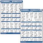 QuickFit 2 Pack Dumbbell Workout Exercise Poster - Volume 1 & 2 - LAMINATED 18" x 24"