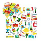 Baker Ross ET465 Tool Box Foam Stickers (Pack of 120) Self Adhesive Puffy Scrapbook Stickers