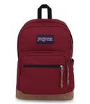 JanSport Right Pack Backpack - Travel, Work, or Laptop Bookbag with Leather Bottom, Russet Red