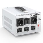 LVYUAN 5000W Watt Voltage Transformer Converter Step Up/Down Converter 110/120 Volt - 220/240 Volt with 3 US&2 EU&1 Universal Outlet and CE Certified,Circuit Break Protection