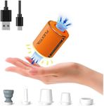 FLEXTAILGEAR Portable Air Pump with Camping Lantern Tiny Pump 2X 4kPa Air Pump for Inflatables Rechargeable Air Mattress Pump with Magnetic Design for Sleeping Pads, Pool Floats, Swimming Rings(OG)