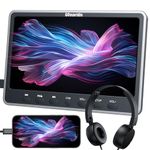 GOnavidio 12" Car DVD Player with HDMI Input Headphone Mounting Bracket Dual Speaker, Car Headrest DVD Player Support Sync Screen, AV in & Out, Last Memory, Region Free, No Battery
