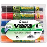 Pilot BeGreen V Board Master Whiteboard Markers, Chisel Point, 5-Pack, Assorted Colors (43917)