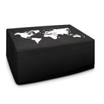 kwmobile Dust Cover Compatible with HP OfficeJet Pro 6000series - Printer Case - White/Black - Travel Outline