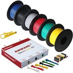 Electrical Wire,PVC Electric Wire -XINWANG 22awg 0.35 mm² wire 6 Colours (Each Colour 26ft) Stranded Wire Made of Tinned Copper Wire Hook up Wire Kit