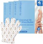 PLANTIFIQUE Hand Mask for Dry Hands – 4 Pairs Moisturizing Gloves with Shea Butter | Hyaluronic Acid & Macadamia | Korean Skincare | Vegan Spa Hand
