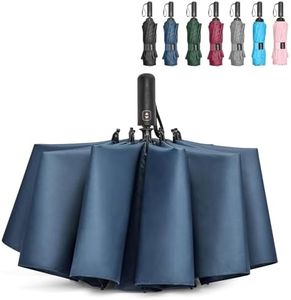 G4Free 62 Inch Large Compact Golf Umbrella Windproof 10 Ribs Reverse Travel Umbrella for Rain Double Canopy Vented Umbrella Automatic Open Close