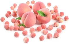 LUEYAO 54pcs Artificial Peach, 50pcs Mini Lifelike Peach 4pcs Large Fake Peach Fake Fruit Simulation Pink Peach Model Home House Kitchen Party Decoration Desk Ornament