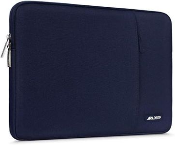 MOSISO Laptop Sleeve Bag Compatible with MacBook Air 13 M3 A3113 M2 A2681 M1 A2337 A2179 A1932/Pro 13 M2 M1 A2338 A2251 A2289 A2159 A1989 A1706 A1708,Polyester Vertical Case with Pocket, Navy Blue