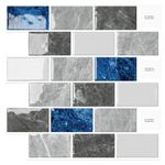 DEWOO Stick on Wall Tiles Self Adhesive 3D Vinyl Tiles Peel and Stick for Bathroom Kitchen,10-Sheet (12"×12")