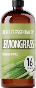 Lab Bulks Essential Oils - Lemongrass Essential Oil 16 oz (473 ml) for Diffusers, Home Care, Candles, Hair, Lemongrass Oil Spray - Lemongrass Oil Essential Oil Spray