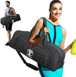 WARRIOR2 Yoga Mat Bag, 8-Pocket Yoga Gym Bag Fits 1/2" Thick Mat & Yoga Blocks, Detachable Straps | Large Gym Bag with Yoga Mat Holder for Women, Men. Yoga Duffle, Yoga Tote