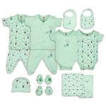 LuvLap Unisex-Baby Cotton Newborn Gift Clothing Set Sea Green New Born